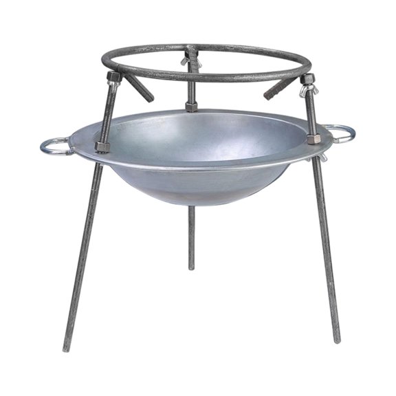 Terraxo Brasero de Camping Extérieur Feu de Camp Cuisson Brasero en Fer Portable Trépied Conception Stable Convient pour Rassemblement Randonnée Barbecue Fête VR 46cmx35cmx40cm