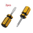 thumbnail image 4 of 2 Pcs Small Handle Stubby Screwdriver Set 6mm Flat Head and Slotted Screwdrivers, 4 of 8