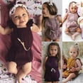 thumbnail image 4 of Newborn Baby Girl Ruffle Solid Romper Backcross Bodysuit Jumpsuit Outfit Sunsuit Baby Clothes, 4 of 5