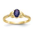 thumbnail image 1 of Bague en Or Jaune 10K avec Diamant Saphir, 1 of 2