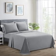 thumbnail image 1 of Marina Decoration Ultra Soft Silky Deep Pocket Solid Rayon from Bamboo Bedding All Season Sheet Set, Grey Color, 1 of 7