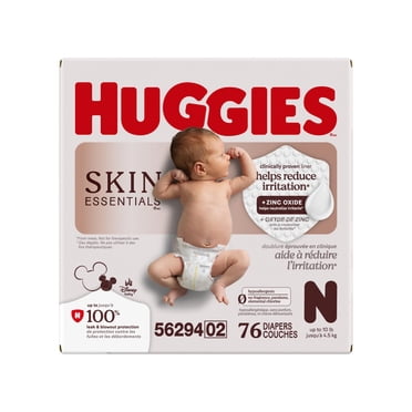 Huggies Skin Essentials Baby Diapers, Size NB-6, 84-42 Count