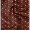 thumbnail image 1 of Soimoi Red Poly Georgette Fabric Arrow & Reindeer Kids Print Fabric by Yard 52 Inch Wide, 1 of 6