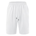 thumbnail image 1 of asjyhkr Mens Workout Shorts Ribbed Drawstring Elastic Waisted Shorts with Pockets Stretch Gym Beach Shorts, 1 of 2