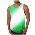 thumbnail image 1 of zfhfof Débardeurs Sans Manches pour Hommes Entraînement Musculaire Gym T-Shirts Col Rond Dégradé T-Shirt d'Été de Plage Hauts, 1 of 4