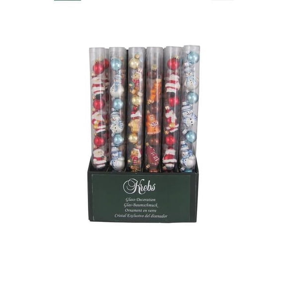 Christmas by Krebs 9069678 Mini Assorted Ornament, Multi Color - Pack of 18