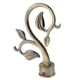 thumbnail image 1 of yuksok Embouts de Tête de Tringle à Rideaux 28 mm, Accessoires de Rideaux de Fenêtre, Feuilles en Forme de Feuilles - Bronze, 1 of 6