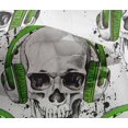 thumbnail image 4 of oneOone Viscose Chiffon Green Fabric Skull Craft Projects Decor Fabric Printed By The Yard 42 Inch Wide, 4 of 4