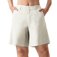 thumbnail image 2 of Ovticza Bermudas pour Femmes Séchage Rapide Légers Shorts en Lin Golf Randonnée Voyage Shorts Beige m, 2 of 5