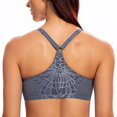 thumbnail image 3 of CHUANK Female Racerback Front Closure Unlined Underwire Bra for Women Black 34B, 3 of 4