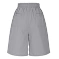 thumbnail image 5 of Summer Clearance! Womens Plus Size Pants,Summer Pants for Womens,Ladies' Summer Fashionable Design Casual And Comfortable High Waisted Loose Drawstring Multi Pocket Five Quarter Pants, 5 of 5