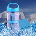 thumbnail image 2 of Breathable Super Breathable Cooling Effect Towel with Storage Bottle for Sports Gym Workout Light Blue, 2 of 8