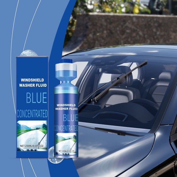 Tyidzon Blueberry Concentrated Windshield Washer Fluid 250ml Washer Fluid Car Windshield1 Bottle Makes 8 Gallons Long-Lasting Clear Vision