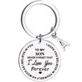 thumbnail image 1 of Heliisoer To My Son Message Keychain Stainless Steel Initial Last Name 26 Letter Family Inspirational Keychain Gift, 1 of 1