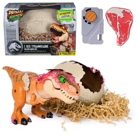 Jurassic World Primal Hatch Interactive Toy Dinosaur & Egg, Hatch & Train your own Baby Dino with 100+ Sounds & Reactions, Kids Toys for Boys & Girls Aged 5 & Up