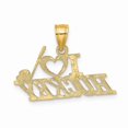 thumbnail image 3 of 14K Yellow Gold  I LOVE HOCKEY Charm Pendant Necklace with Chain, 3 of 4