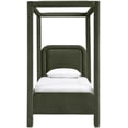 thumbnail image 3 of Meridian Furniture Salina Lit Simple Rembourré en Velours Vert, 3 of 11
