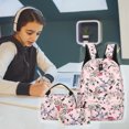 thumbnail image 3 of YIMWNYI 3-Piece Leisure Backpack Set with Large Capacity, Floral Design, Lightweight and Water-Resistant, Comfortable Adjustable Shoulder Straps, Multipurpose Backpack for Travel and Daily Use, 3 of 4