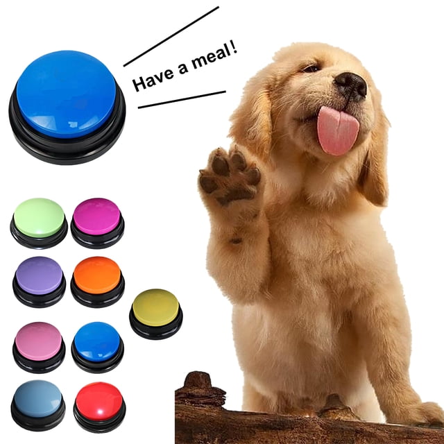 Neinkie Recordable Answer Buzzers - Personalized Sound Buzzer, Recordable Buttons, Game Show Buzzers, Perfect for Family Game and Trivia Nights, Dog Buttons for Communications
