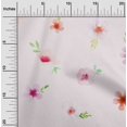 thumbnail image 1 of oneOone Georgette Viscose Fabric Flower & Leaves Watercolor Decor Fabric Printed BTY 42 Inch Wide, 1 of 4