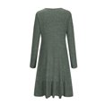thumbnail image 4 of cfhntfmh Robe Chandail à Manches Longues pour Femmes Robe Mini en Tricot Doux à Manches Longues Décontractée d'Automne Col Rond Robe Moulante Côtelée, 4 of 6