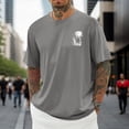 thumbnail image 1 of T-shirt Décontracté à Imprimé Graphique, Manches Courtes, Col Rond, pour Usage Quotidien, T-Shirt pour Homme à Coupe Confortable et, 1 of 3