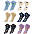 thumbnail image 1 of Low Cut Socks Cotton 6 Pairs Quick Dry Non-slip Flower Sport Socks Ankle Socks, 1 of 10