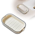 thumbnail image 1 of Double Layer Soap Drain Tray and Storage Rack for Efficient Bathroom Organization, 1 of 5
