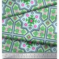 thumbnail image 1 of Soimoi Satin Silk Fabric Floral & Damask Patchwork Print Fabric by Yard 42 Inch Wide, 1 of 3