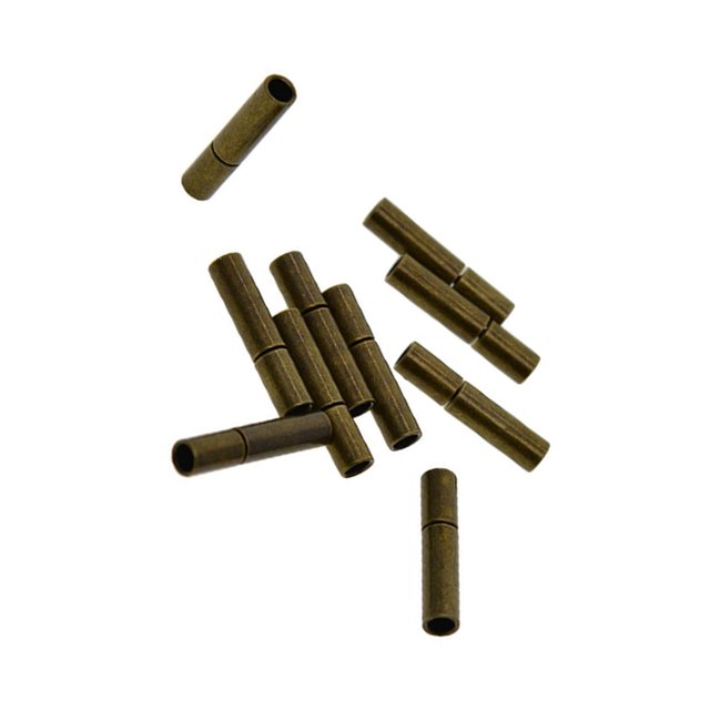 kurtrusly 10 Set 14x3mm Baïonnette Pousser Fermoir Cuir Cordon Extrémités Connecteur Fabrication de Bijoux
