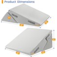 thumbnail image 2 of Wedge Pillows for Adult Adjustable Bed Wedge Pillow for Post Surgery Triangle Pillow Headboard with Bolster Cushion for Sleeping Acid Reflux Neck & Back Support and Dark G, 2 of 9
