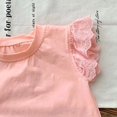 thumbnail image 5 of WEIYLL Girls T-Shirts Summer Solid Color Crew Neck Ruched Flying Sleeve Casual Outing Going Out Tops for 3-6 Months, 5 of 5