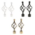 thumbnail image 3 of Langgg 2Pcs Curtain Rod Ends Drapery Pole Head for Dia. 28mm Rod Twist#White, 3 of 9