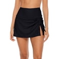 thumbnail image 1 of Women Swim Skirt Drawstrings Sides Swim Shorts Bathing Suit Skirted Swimsuit Bottom, 1 of 7