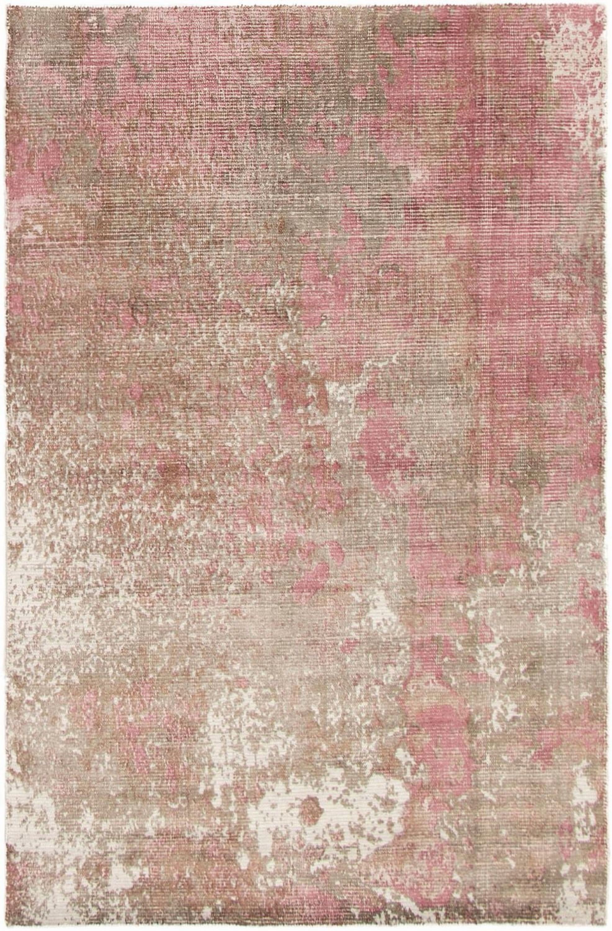 ECARPETGALLERY 5'0" x 7'8" Contemporary Galleria Hand Loomed Area Rug for Living Room, Dining Room and Bedroom in Pink