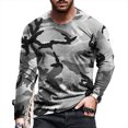 thumbnail image 1 of Mikilon Chemise à Manches Longues pour Homme de Printemps Impression 3D Affaires Loisirs Impression Haut Blouse, 1 of 5