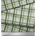 thumbnail image 2 of Soimoi Green polyester Crepe Fabric Gingham Check Print Fabric by the Yard 52 Inch Wide, 2 of 5