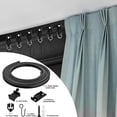 thumbnail image 3 of Ensemble de Rails à Rideaux pour la Maison, Système de Rail Coulissant Flexible et Silencieux avec Construction Robuste, Accessoires de Rideaux Compatibles pour et Tringles Métalliques, 3 of 3