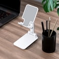 thumbnail image 4 of Mistaha Support de Téléphone Cellulaire Pliable Angle Hauteur Ajustable Stable Portable Support de Bureau Compatible avec Téléphone Mobile//tablette, 4 of 8