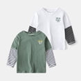 thumbnail image 3 of T-shirts à Manches Longues pour Garçons, Col Ras du Cou, T-Shirt en Coton, Chemises d'Uniforme pour Filles, Blanc Imprimé, 5-6 Ans, 3 of 3