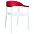 thumbnail image 1 of Compamia Carmen Patio Dining Chair with White Seat in Red, 1 of 13