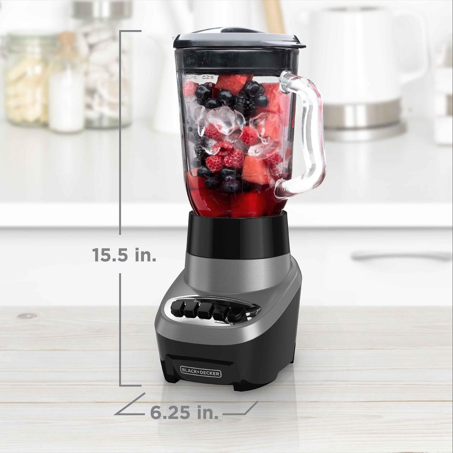 Black + Decker Power Crush Multi-Function Blender with 4-Tip Quad Pro Blade Technology