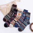 thumbnail image 2 of XZNGL Cozy Socks for Men 5Pairs Men Warm Winter Socks Retro Print Thick Knit Cozy Middle Tube Socks Winter Socks for Men Thick Socks for Men Men Warm Socks Tube Socks Men, 2 of 4