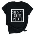 thumbnail image 3 of Meichang T-Shirts pour Femmes Valentines Day Tops Imprimé Cœur Amour Doux T-Shirts Mignons Col Rond Manches Courtes T-Shirts de Vacances Valentines Day, 3 of 5