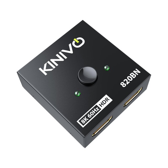 Kinivo Interrupteur HDMI 8K (8K 60Hz 2 en 1 Ultra HD 48Gbps HDMI 2.1 Hub HDR10+ Dolby Atmos) - Compatible avec HDTV PS5 Xbox Apple TV