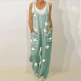 thumbnail image 1 of drppepioner Women'S Fashion Pants Overalls Rompers Daisy Printed Buttons Suspender Jumpsuit, 1 of 5