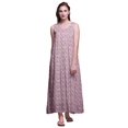 thumbnail image 1 of Bimba Robe de Nuit en Rayonne pour Femmes Maxi Imprimée Tenue de Sommeil Robe de Nuit-3x, 1 of 5