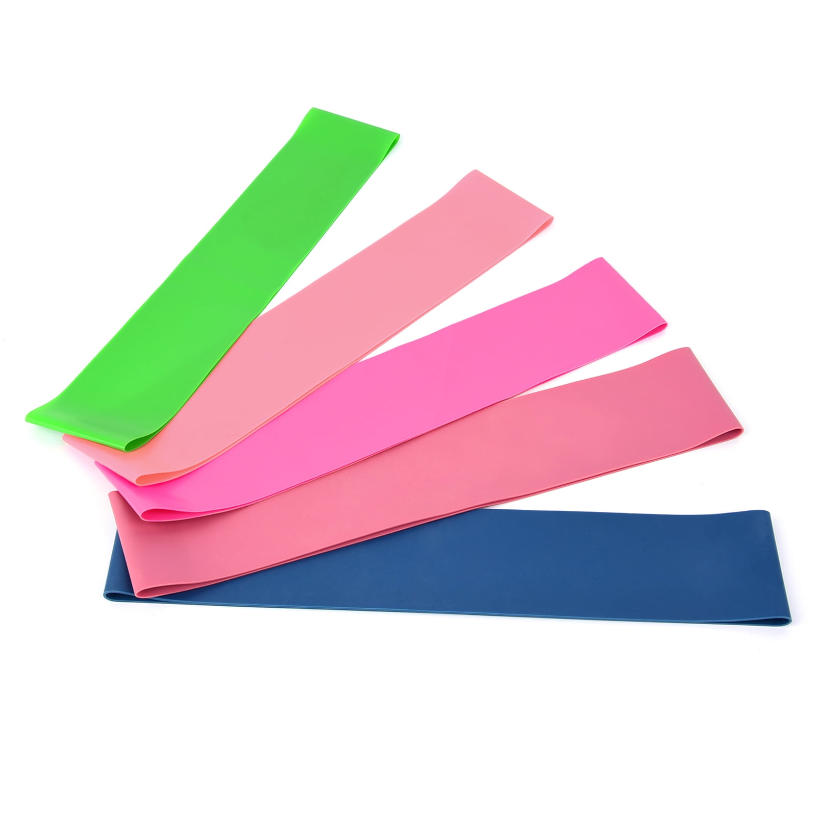 Yeacher 5 PCS Sports Exercise Resistance Loop Bands Set Elastic Band Set for Yoga Home Gym Training