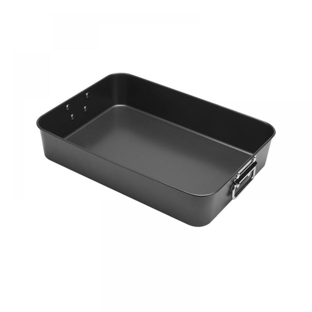 Tradition Italy lasagna pan, aluminum, black, 40 x 28 cm
