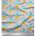 thumbnail image 1 of Soimoi Poly Georgette Fabric Leaves,Floral & Scale Geometric Print Fabric by the Yard 52 Inch Wide, 1 of 1